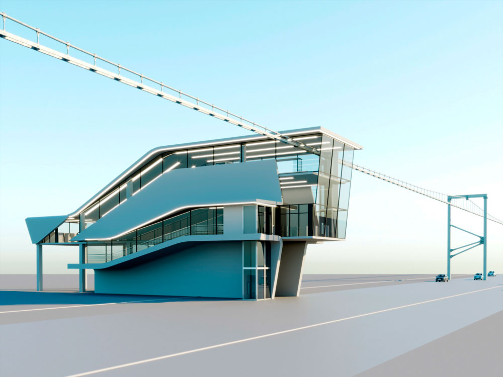 uSky Transport - This isn’t just architecture. It’s the engineering node of the future, rendered here as a work of art